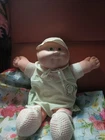 Vintage 1985 Cabbage Patch Preemie doll with Green Eyes outfit