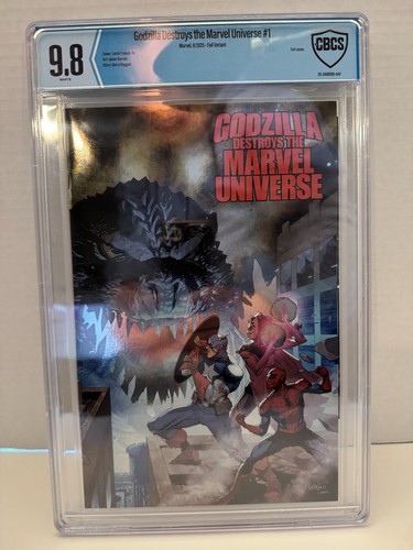 Godzilla Destroys the Marvel Universe #1 Yu Foil variant CBCS 9.8 NM/M  Gem Wow