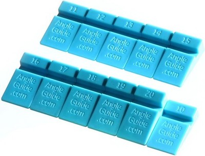 AGM Angle Wedges for Sharpening Knives 10 to 20 Degrees, Blue