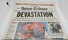 9/11 Devastation Newspaper Section SEPTEMBER 11, 2001 San Diego Union Tribune