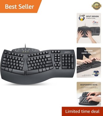 PERIBOARD-512B Wired Ergonomic Split Keyboard - Comfort for Long Typing Sessions