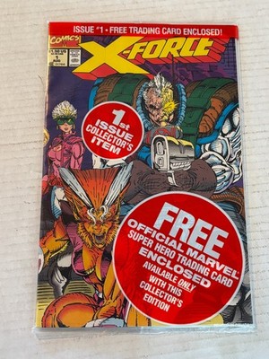 1991 Marvel X-Force #1 Comic Book /B823 Sealed w/ Deadpool Card
