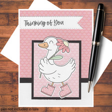 Goose with Flower Thinking of You DIY A2 Hand...