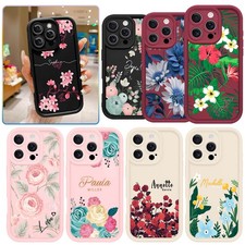 Customized Silicone Phone Case Flowers Pattern Cover For iPhone 17e 15 14 16 Pro