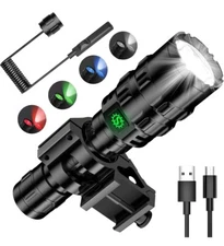 Led Tactical Flashlight 3200mah Oueand 1600 Lumens For 984 Ft Beam Distance IP65