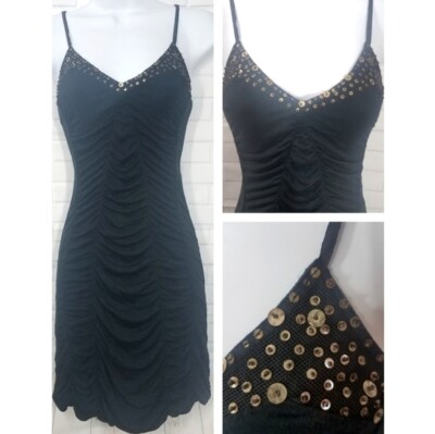 Free People Black Strappy Beaded Embellished Dress | eBay Free People Black Strappy Beaded Embellished Dress | eBay