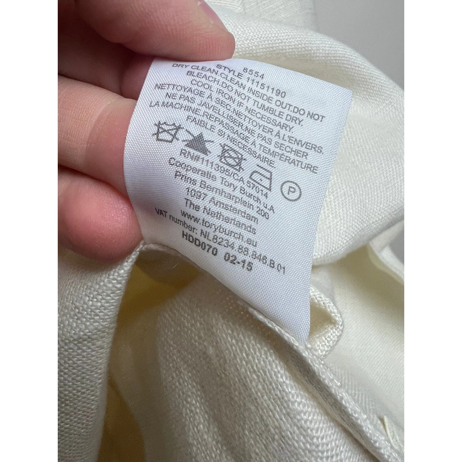 Tunica lino crema Tory Burch con accenti da ricamo taglia 4