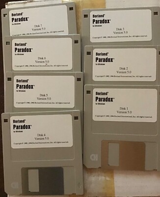 Borland Paradox for Windows 5.0, Runtime 5.0, & Database Engine 2.0 Vintage