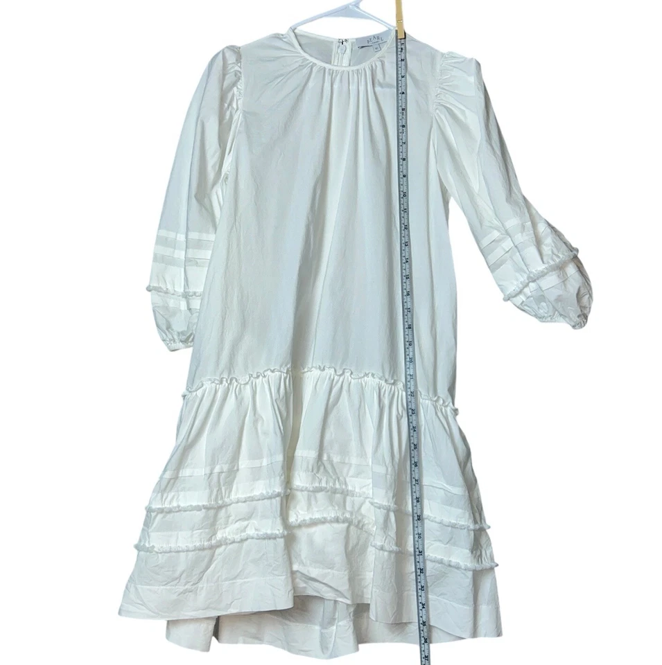 Vestido Pearl Lela Rose tamanho XS branco manga balão cottagecore formatura coquette - Imagem 4 de 4