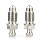 2 PCS M10x1.5mm Stainless Steel Speed Bleeder Exhaust Screws Aftermarket Use