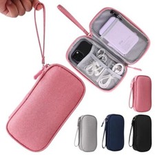 Travel Cable Organizer,Electronics Accessories Organizer Bag,Electronic Pink