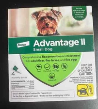 K9 Advantage II 10 lb Flea Lice Medicine for Small Dogs Pack 4 Month Supply Drop