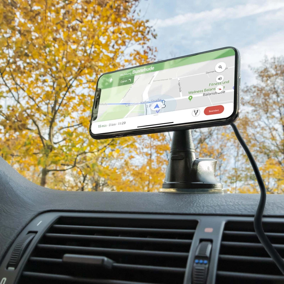 Supporto Auto Wireless Qi Compatibile Con Apple Iphone 11 Pro XS Max XR - Immagine 4 di 4