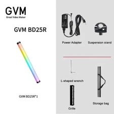 GVM BD25R BD45R LED Video Light handheld Tube Light Full Color APP 2700K-10000K 