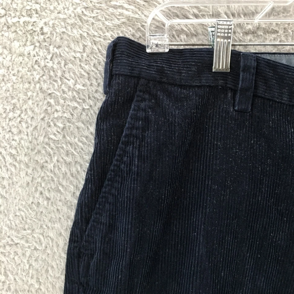 Nautica Corduroy The Deck Pants Mens 38x34 (Actual 38x33) Blue Classic Fit Zip - Image 3 of 4