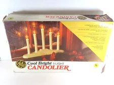 Candolier Light Electric Window Drip Candle Christmas Candelabra VTG W/Box C9454