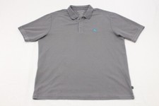 Tommy Bahama Men's XL Gray Short Sleeve Island Zone Supima Polo Logo
