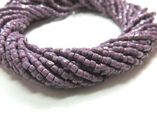 1 FULL HANK  PURPLE OPAQUE 9/0 3-CUT  GLASS SEED BEADS  10 Strands