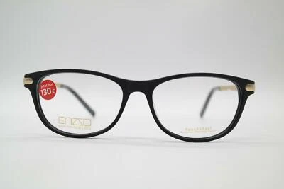 Enzzo EZAF 52 Schwarz Gold Oval Brille Brillengestell eyeglasses Neu
