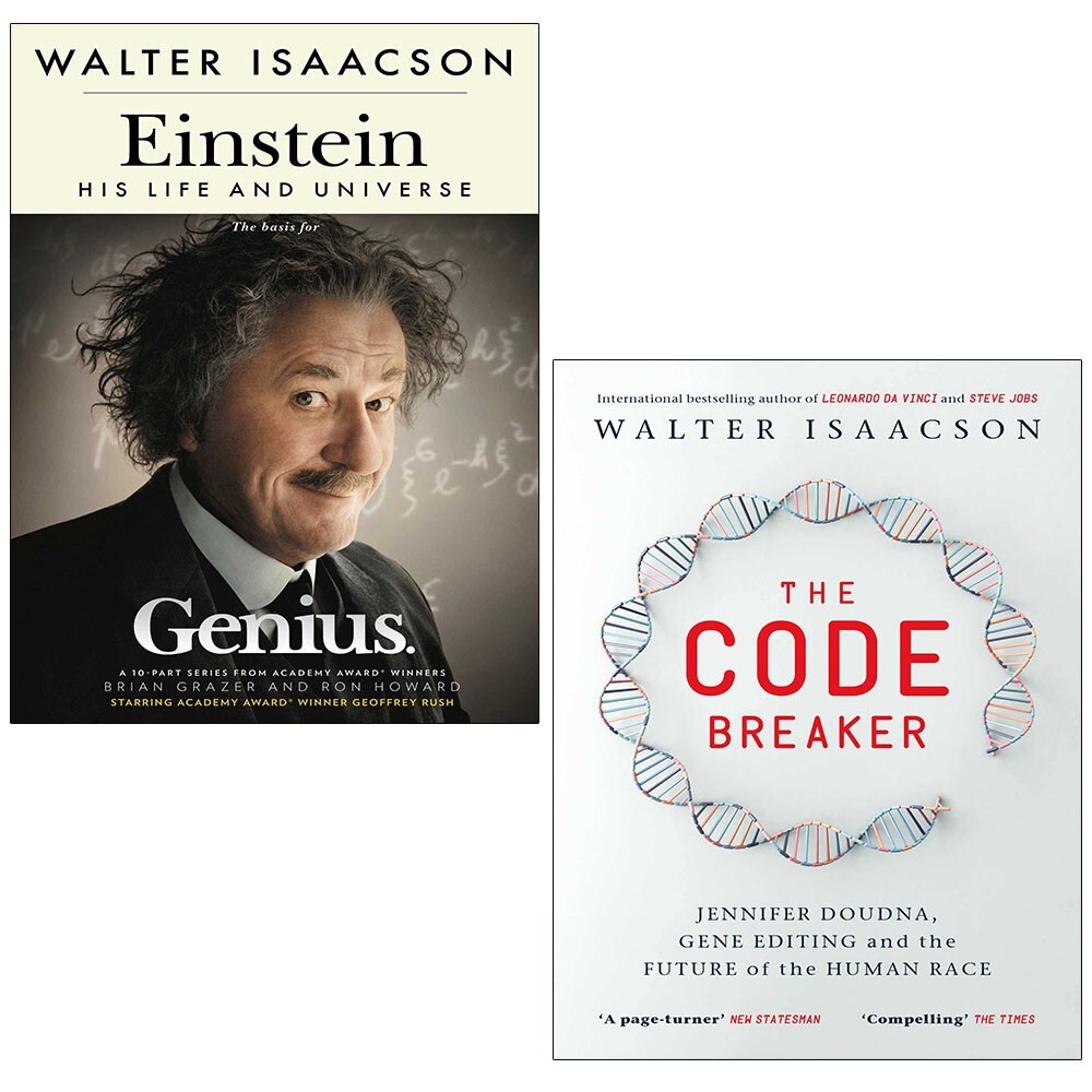 Walter Isaacson Collection 2 Books Set Code Breaker, Einstein Paperback NEW