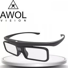 AWOL VISION DLP Link 3D Glasses Rechargeable Active Shutter Eyewear LTV-3000 Pro