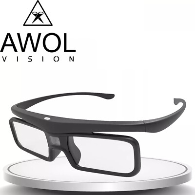 AWOL VISION DLP Link 3D Glasses Rechargeable Active Shutter