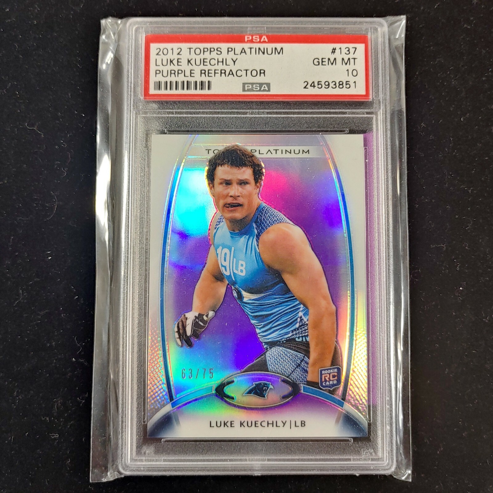Luke Kuechly Topps Platinum #137 Purple Refractor