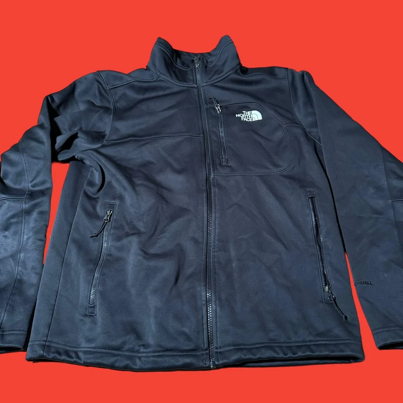 north-face zip up softshell windwall jacket
