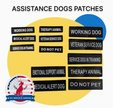 Replacment Patches for Dog Vest &Harness: Do not pet, Service Dog, ESA, etc