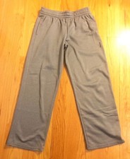 Reebok Boys Grey Athletic Pants Size with Pockets Youth L Gray Sweatpants  EUC