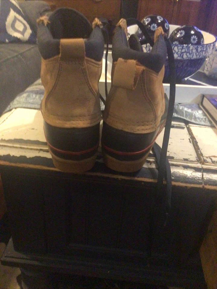 Lands End Botas Mujer Zapatos Talla 9 Pato Botas Cuero Tobillo Botas de Lluvia Foto 3 de 4