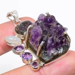 Super Seven Stone Daughter Mothers Gift Birthday Pendant Solid Sterling Silver