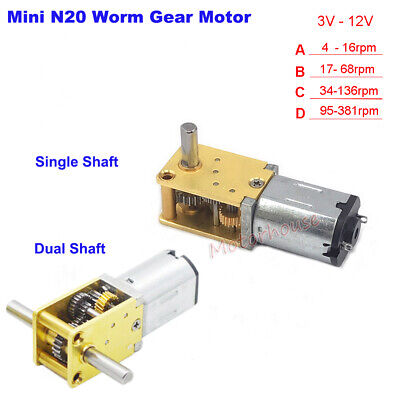 5V Mini DC Motor 3V 6V 60-300RPM Slow Speed Gear Box Motor for DIV Robot Car Toy 