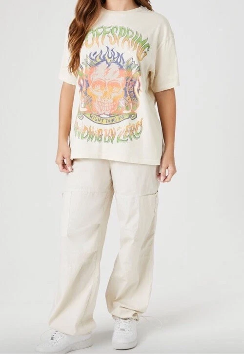 OFF WHITE Abito da donna bianco The Offspring Band Dividing By Zero taglia S M