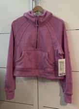NWT Lululemon Scuba Half Zip Hoodie Plush Pink Dahlia Mauve M/L
