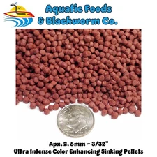 Ultra Intense Color Enhancing SINKING Pellets for ALL Tropicals. Apx 2.5 mm