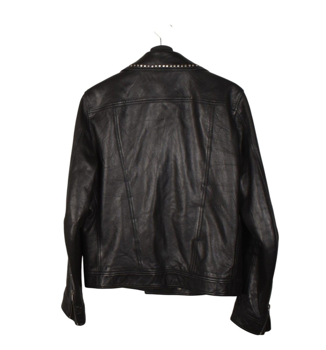 Saint Laurent Leather Men Jacket Pin Biker SLP Size IT52/L