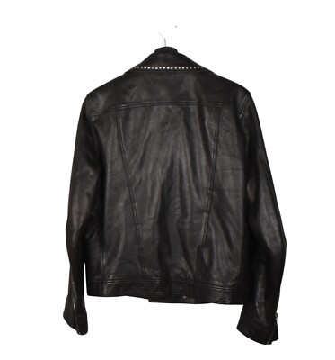 Saint Laurent Leather Men Jacket Pin Biker SLP Size IT52/L, S1391
