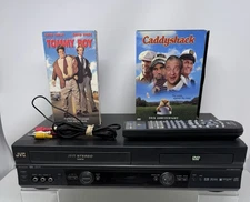 JVC HR-XVC20U Hi-Fi VHS/DVD VCR Combo Player w/ Remote AV Cables & Movies Tested