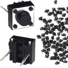 100pcs 2Pin Tactile Push Button Switch 6x6x5mm Momentary Electronic Components