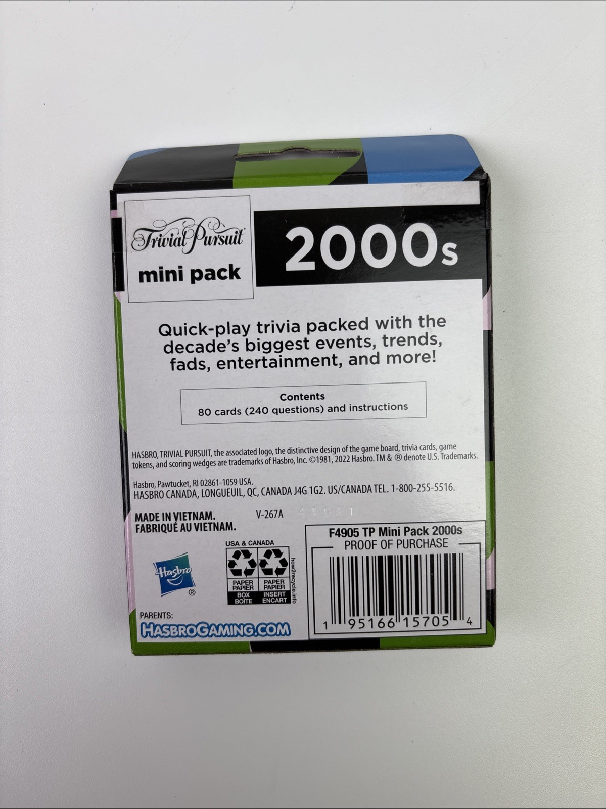 Multipack Fun Day Hasbro Gaming Trivial Pursuit Mini Packs Multipack, Fun Trivia ...