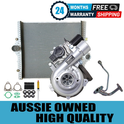 Billet Turbo+24mm Intercooler+Oil Feed Pipe For Toyota LC Prado KDJ120/KDJ150