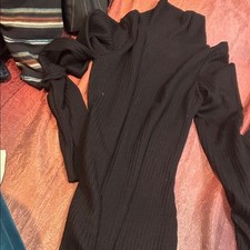 Sexy XS-TP Urban Outfitters Black Ribbed Dress