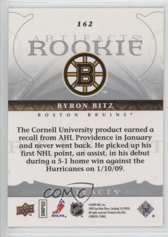 2009-10 Upper Deck Artifacts Silver Spectrum /25 Byron Bitz #162 Rookie RC - Image 2 of 2