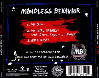MINDLESS BEHAVIOR - MY GIRL [SINGLE] NEW CD