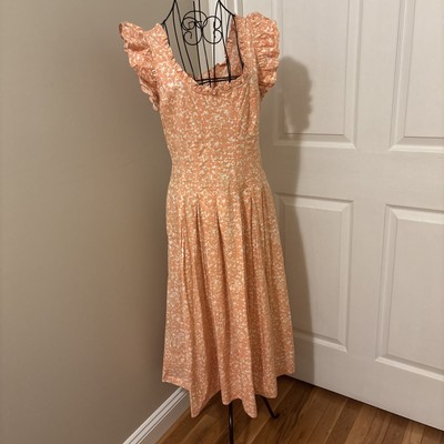 Ulla Johnson Camille Dress Batik Blush Size 4 Floral Midi Peasant Boho Easter 