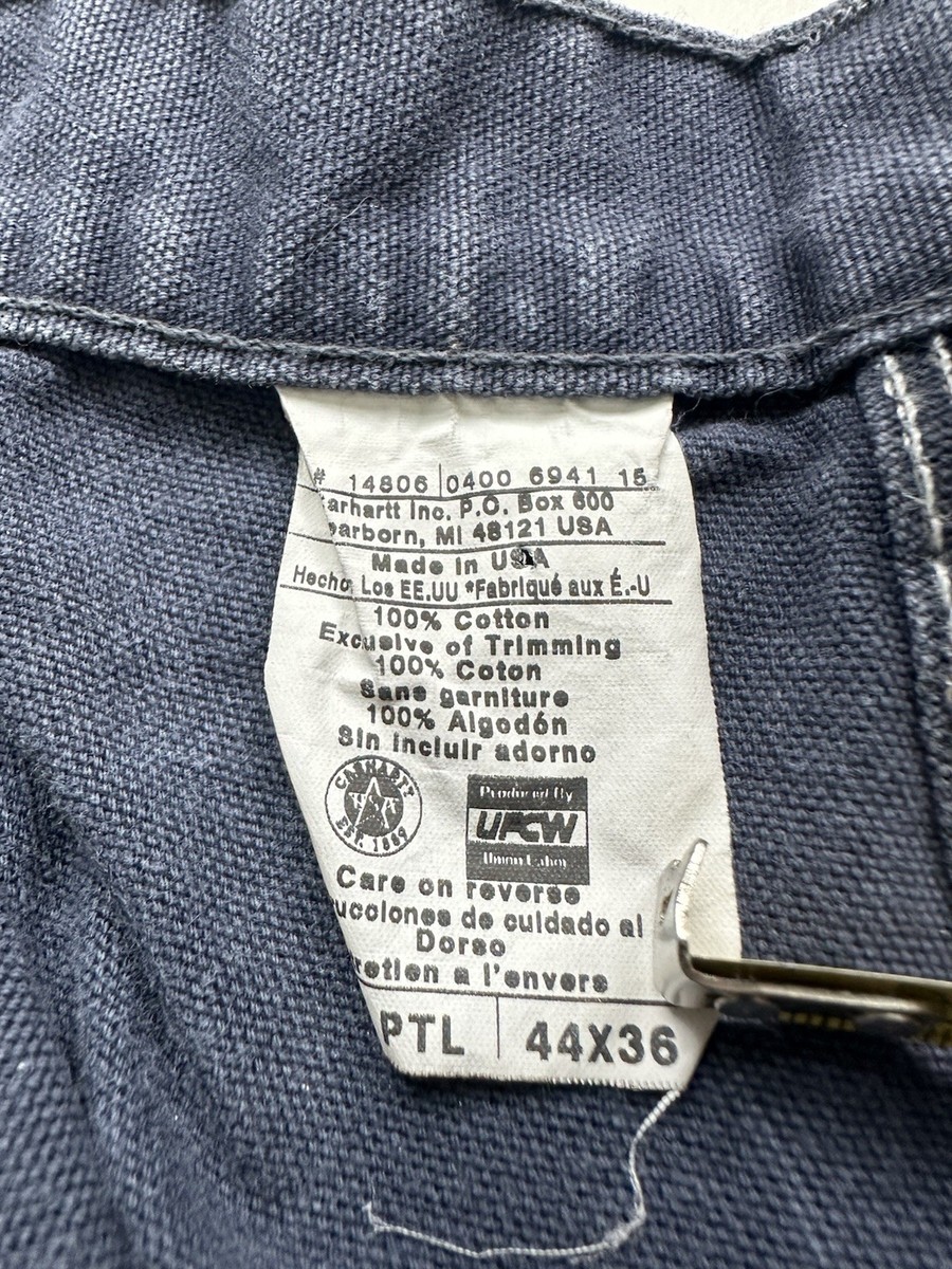 Carhartt B11 PTL Carpenter Petrol Blue Work Pants Men's 44X36