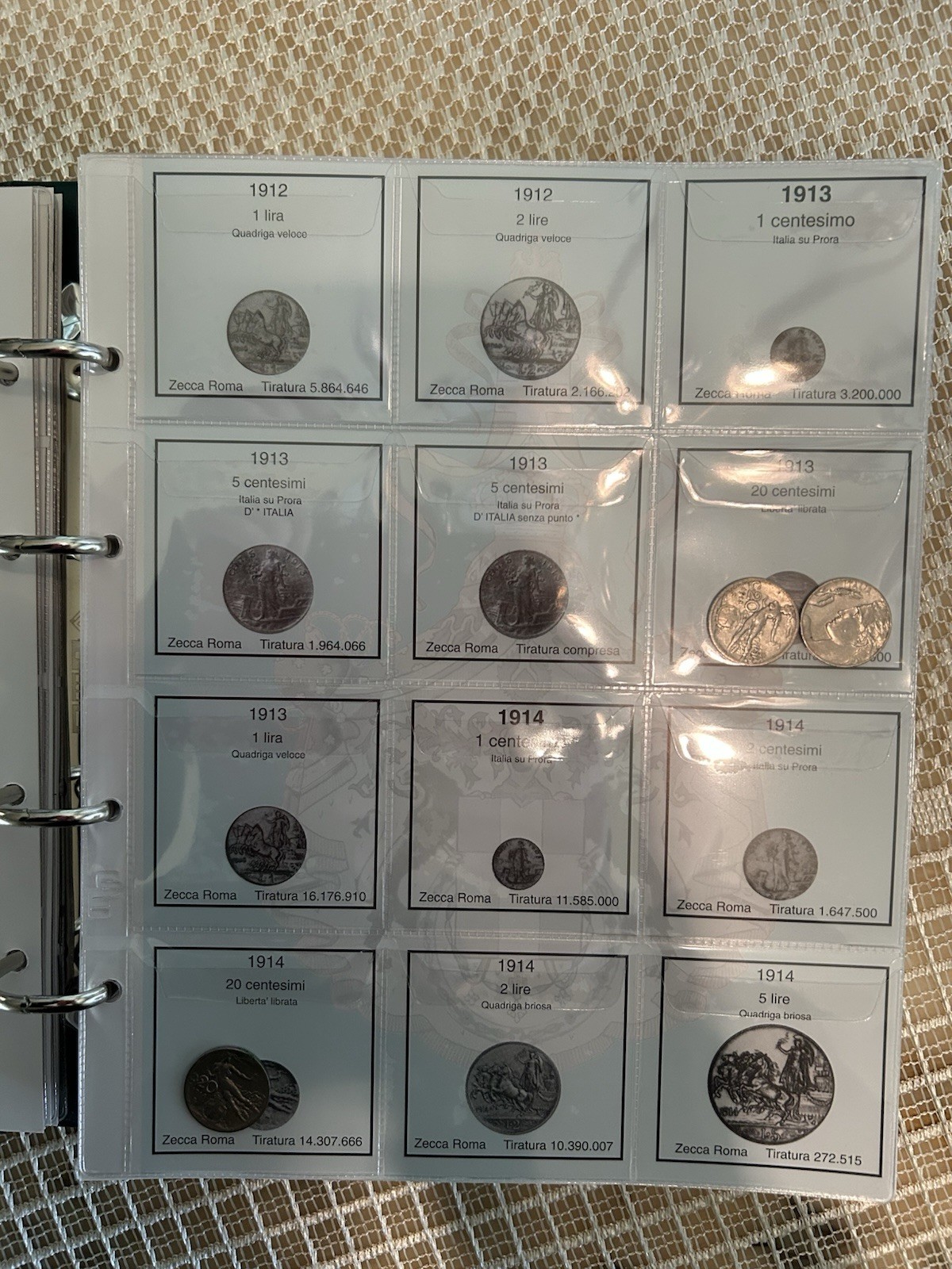 Coins Kingdom of Italy-Vittorio Emanuele III- 1900/1943 With Binder Album