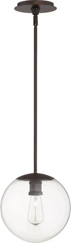 Bronze Transitional One Light Pendant - Stylish Dark Finish Lighting - Picture 1 of 3