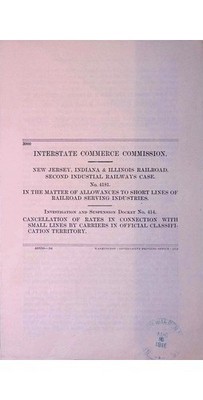 1914 ICC Report NJ IN IL RR Singer Mfg Industrial Railways Valuation Analysis